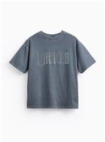 Grey Oversized Wicked Printed T-Shirt 5 years