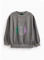 Grey Wicked Graphic Print Sweatshirt 7 years