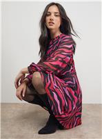 OASIS Trim Detail Balloon Sleeve Flippy Mini Dress 12