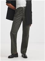 SIMPLY BE Leopard Straight Leg Jean 10
