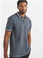 JACAMO Tipped Pique Polo Long XL