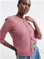JD WILLIAMS Sponge Crew Neck Cardigan Pink 12-14