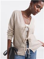 JD WILLIAMS Sponge Tie Front Cardigan Oatmeal 12-14