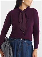 JD WILLIAMS Woven Tie Neck Cardigan 28-30