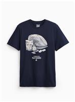 Navy Peaky Blinders Graphic Print T-Shirt M