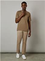BURTON Taupe Jersey Polo Shirt L