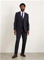 BURTON Navy Tailored Fit Essential Suit Trousers 38R
