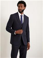 BURTON Navy Tailored Fit Essential Suit Jacket 46R