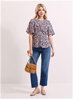 DOROTHY PERKINS Pink Floral Twist Front Angel Sleeve Top 8