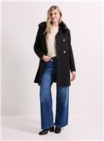 DOROTHY PERKINS Faux Fur Collar Dolly Coat 14