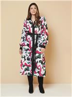 WALLIS Abstract Contrast Panel Midi Shirt Dress 14