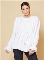 WALLIS Woven Drawstring Button Shirt 12