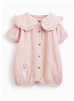 Brown Peter Rabbit Print Frill Collar Romper 12-18 months