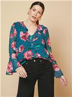 WALLIS Floral Spot Ruffle Detail Blouse 20
