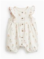 Cream Peter Rabbit Frill Sleeve Romper 12-18 months