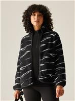 REGATTA Womens Frankie Borg Half Zip Fleece Black 8
