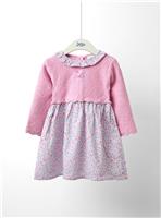 JOJO MAMAN B&Eacute;B&Eacute; Floral Collar Knitted Dress 4-5 Years