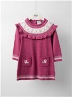 JOJO MAMAN B&Eacute;B&Eacute; Mouse Fair Isle Knitted Dress 4-5 Years