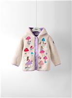 JOJO MAMAN BÉBÉ Mushroom Popper Through Fleece Jacket 4-5 Years