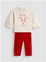 JOJO MAMAN B&Eacute;B&Eacute; Christmas Sweatshirt And Legging Set 3-6 months