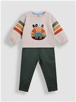 JOJO MAMAN B&Eacute;B&Eacute; 2 Piece Drop Shoulder Sweatshirt And Leggings Set 4-5 Years