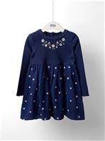 JOJO MAMAN B&Eacute;B&Eacute; Pretty Flower Embroidered Combo Dress 3-4 Years