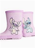 Purple Lilo & Stitch Print Wellies 3
