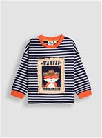JOJO MAMAN B&Eacute;B&Eacute; Fox Mischief Maker Applique Top 6-12 months