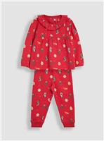 JOJO MAMAN B&Eacute;B&Eacute; Christmas Printed Pretty Jersey Pyjamas 18-24 months