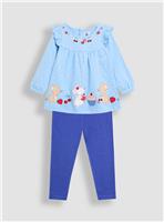 JOJO MAMAN BÉBÉ Mouse Teaparty Applique Tunic And Legging Set 2-3 Years