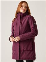 REGATTA Sabinka Fur Trimmed Waterproof Parka Jacket Purple 10
