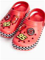 Red Cars Lightning McQueen Print EVA Ankle Strap Clogs 6-7 Infant