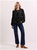 DOROTHY PERKINS Tie Front Long Sleeve Blouse 12