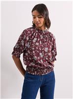 DOROTHY PERKINS Frill Neck Shirred Cuff Blouse 8
