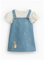 Blue Peter Rabbit Pinafore Dress & Bodysuit Set 6-9 months