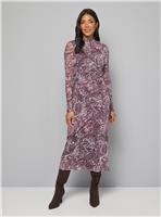 WALLIS Animal Mesh Ruched Midaxi Dress 18