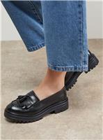 OASIS Brooker Leather Tassel Chunky Loafers 8