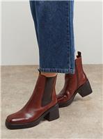 OASIS Barbara Leather Chunky High Heeled Chelsea Boots 4