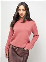 OASIS Stitch Detail Sleeve Ruffle Neck Jumper S