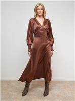 OASIS Jacquard Satin Midi Dress 10