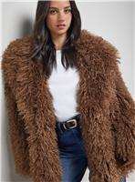 OASIS Mongolian Faux Fur Short Coat L