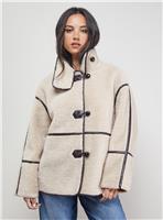 OASIS Funnel Neck Shearling Jacket 12