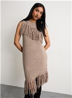 WAREHOUSE Fringe Column Mini Dress L