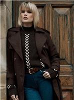 WAREHOUSE Whipstitch Detail Oversized Jumper L