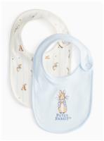 Blue Peter Rabbit Print Bibs 2 Pack One Size