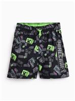 Black Minecraft Print Swim Shorts 4-5 Years