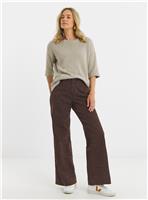 JD WILLIAMS Authentic Wide Leg Jean Brown Leopard 32