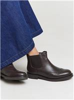 JD WILLIAMS Chelsea Boot With Brogue Detail Extra Wide Fit 8