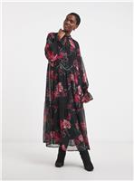 JD WILLIAMS Shirred High Neck Tiered Maxi Dress 12
