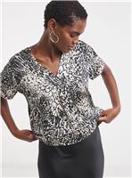 JD WILLIAMS Satin Front Jersey Back Top 32